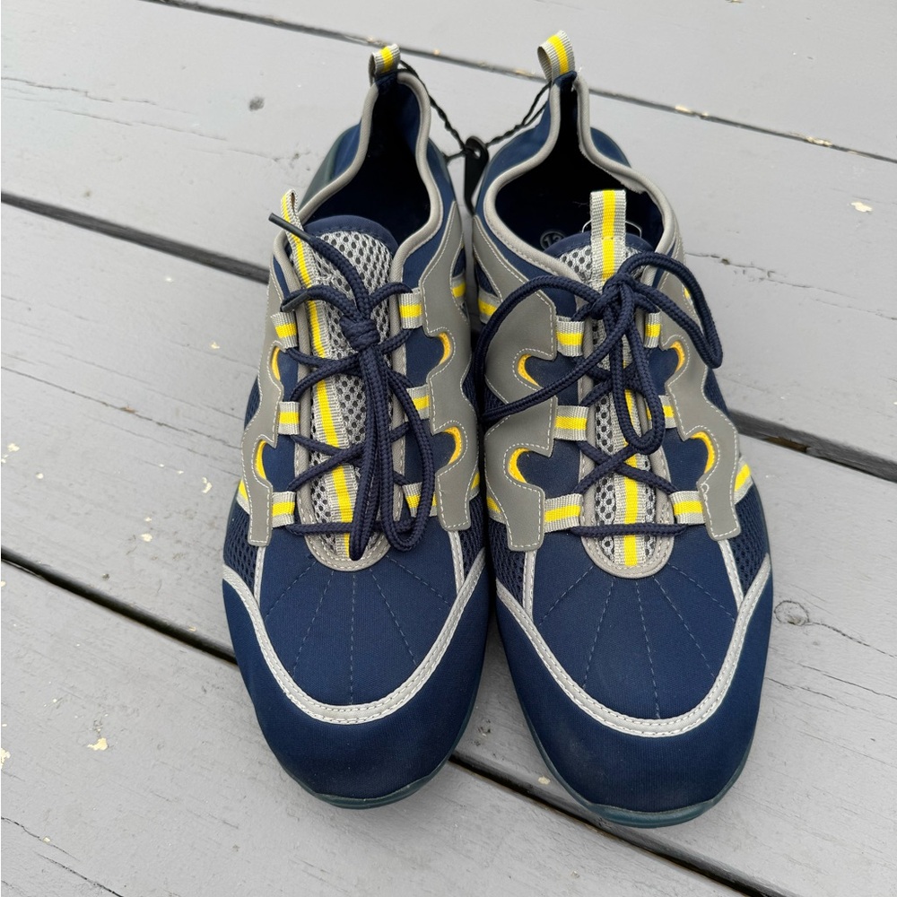 Sand n Sun Blue and Yellow Athletic Shoes S/13 - Picture 3 of 13